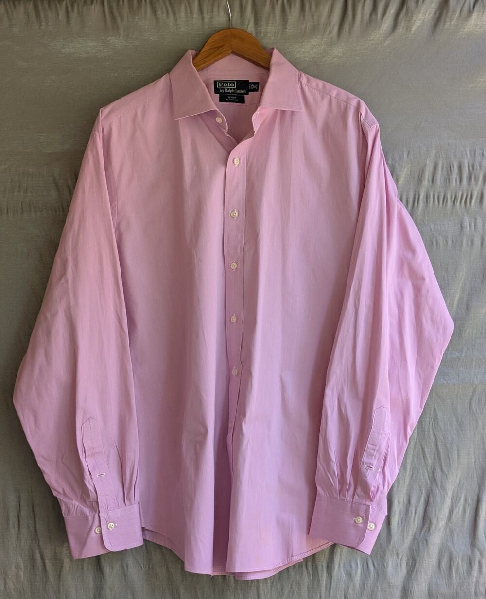 Polo Ralph Lauren Dress Shirt Men Sz 18 36 /37 XXL Regent Classic Fit Light Pink